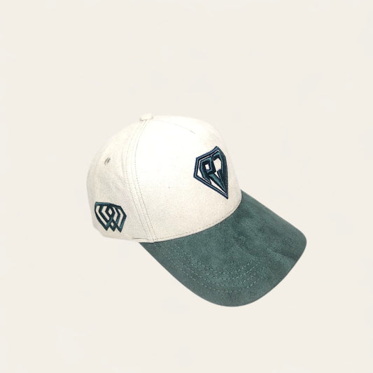 RJ Hats - Snapback Legacy Blanca con Visera Verde y Interior Rojo