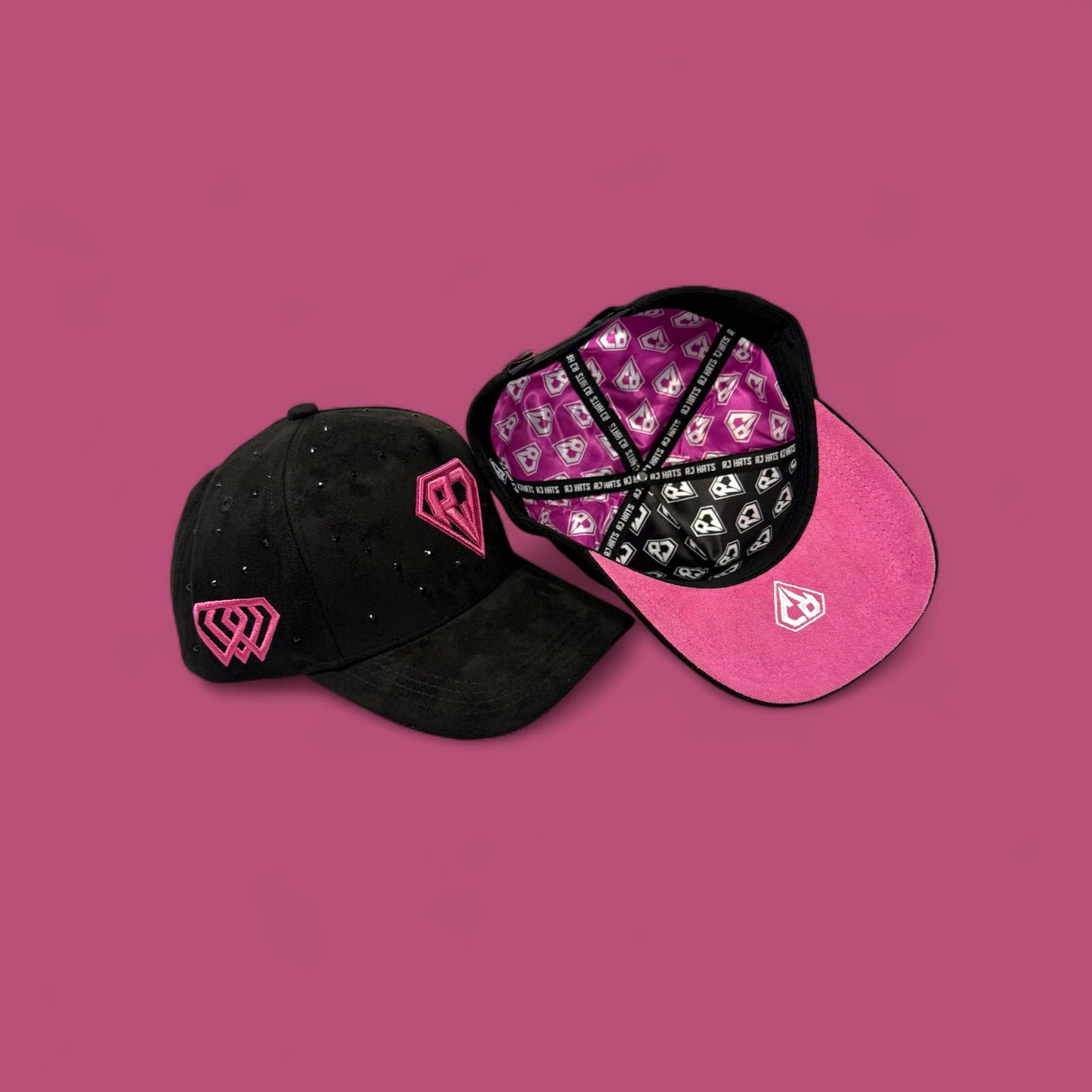 RJ Hats Snapback LEGACY – Edición Negra & Morado con Perlas