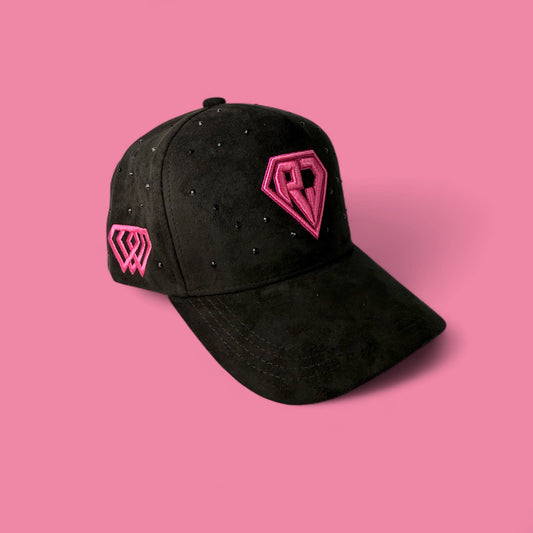 RJ Hats Snapback LEGACY – Edición Negra & Morado con Perlas