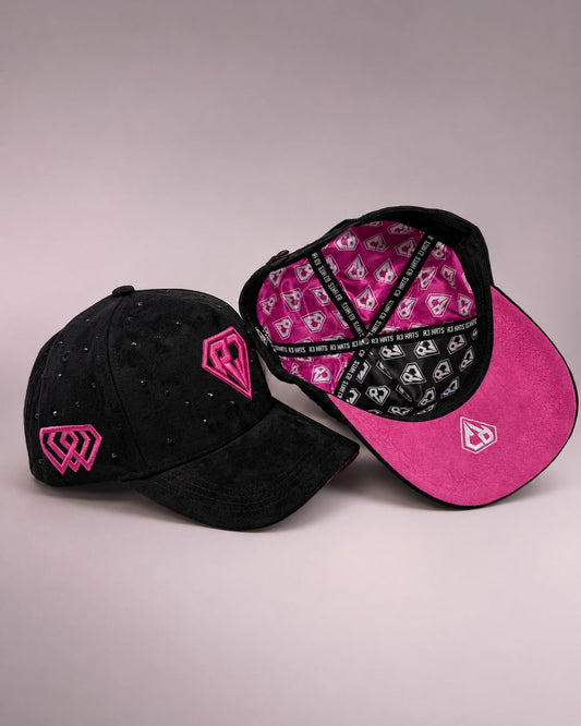 RJ Hats Snapback LEGACY – Edición Negra & Morado con Perlas